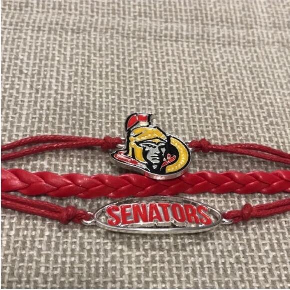 NHL Ottawa Senators Red Braided Bracelet - Picture 3 of 7